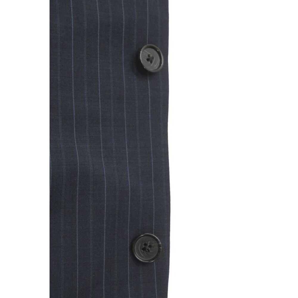 Jack Victor Mens Blue Striped 2 Piece Wool Suit Jacket Size L